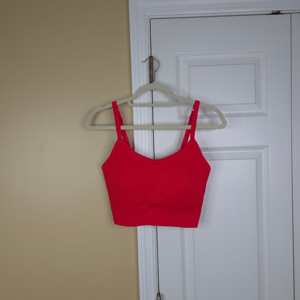 OFFLINE by Aerie Real Me Low Key Longline Sports Bra in Red Size XXL